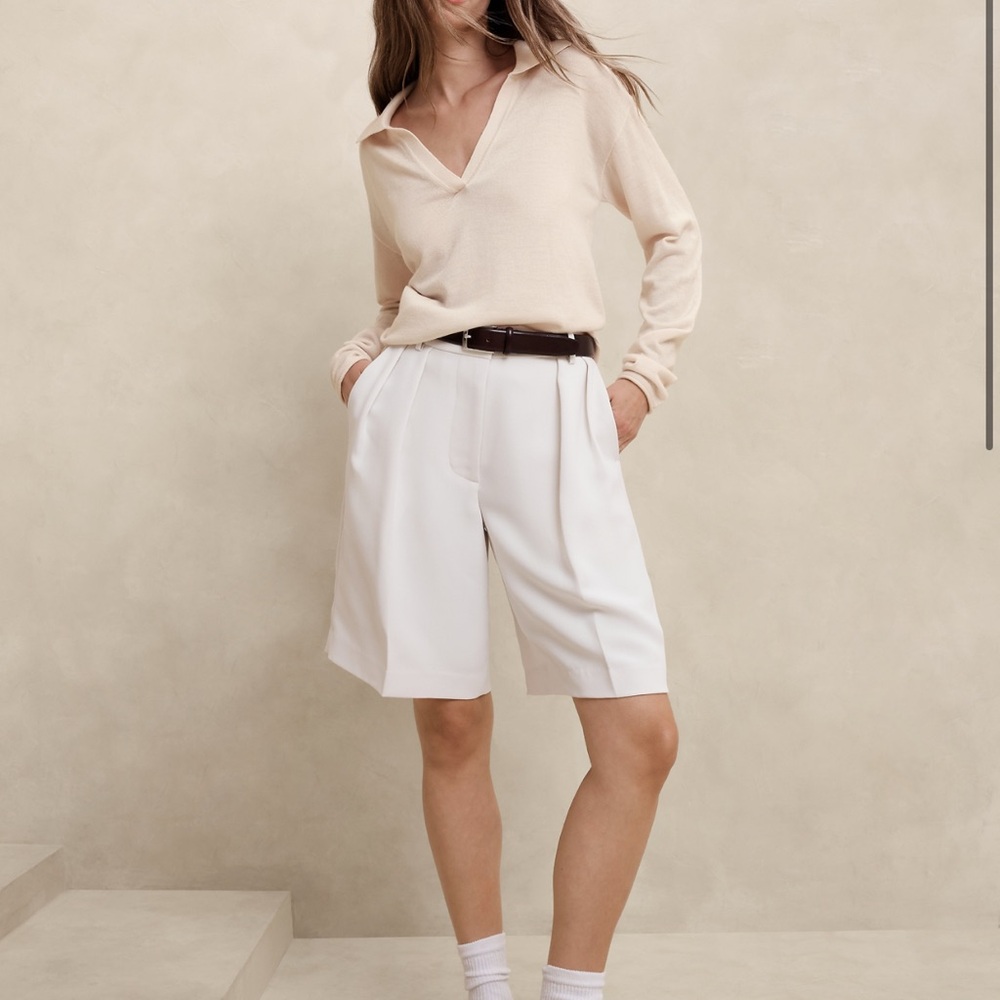 Merino wool collar sweater